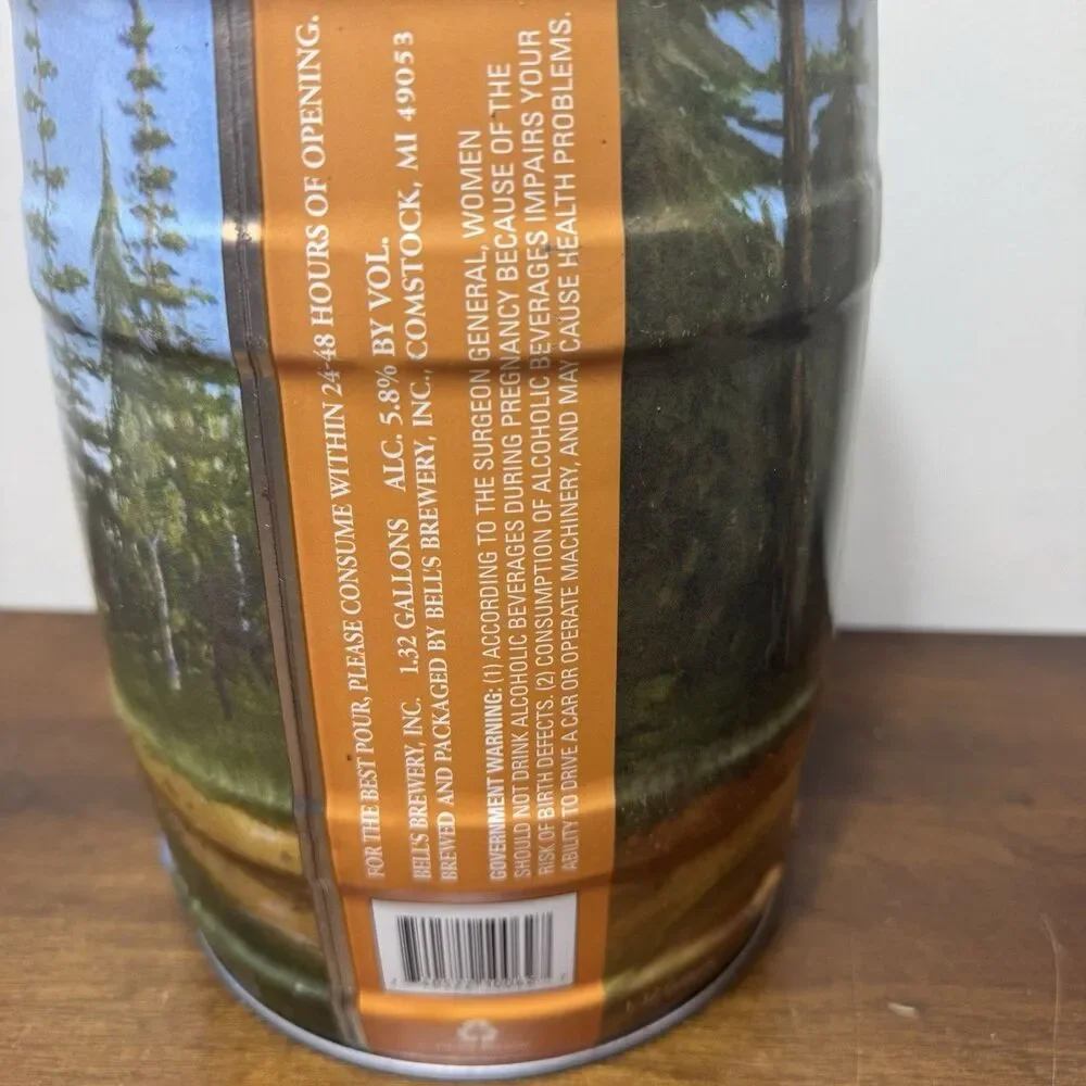 2013 Bell's OBERON ale 5 liter beer KEG can Great condition Empty - Picture 6 of 9